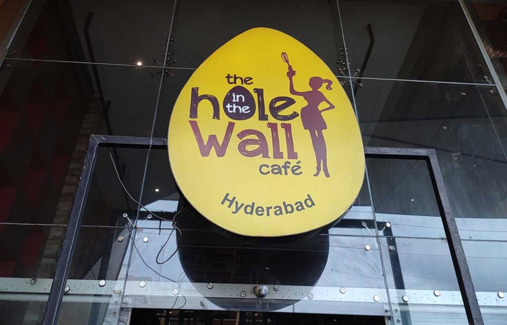 The Hole In The Wall Cafe in Hyderabad